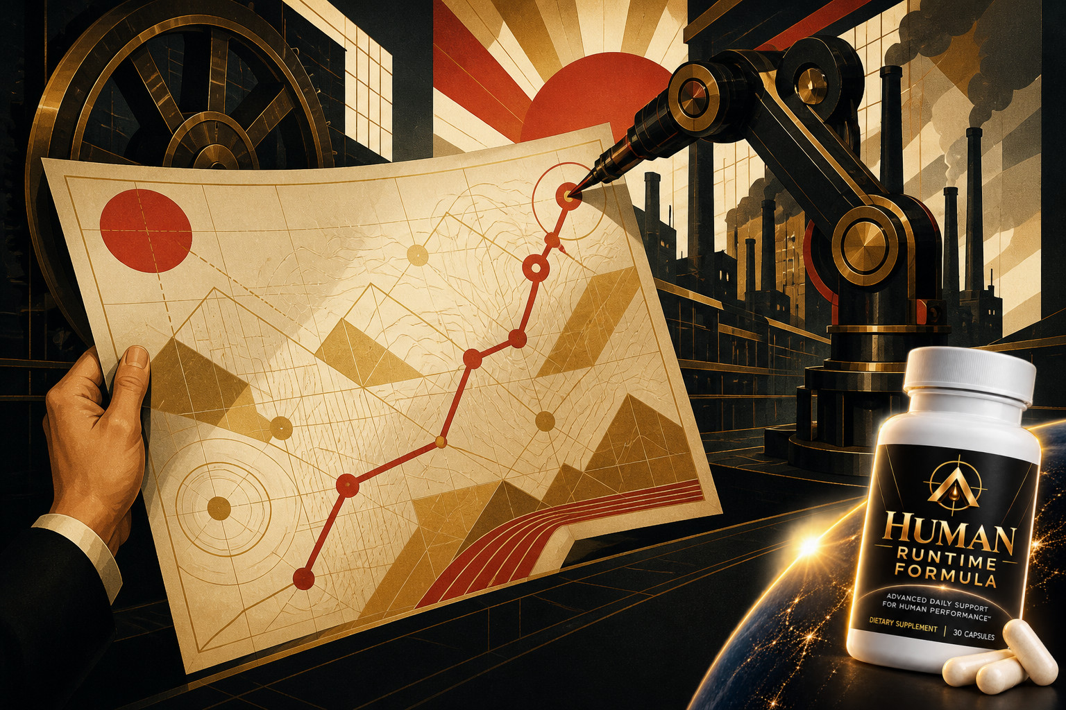 A human hand holding the map while an AI drafts the route — Keep ownership of the first move: goals, framing, prompts, and source selection before asking AI to generate