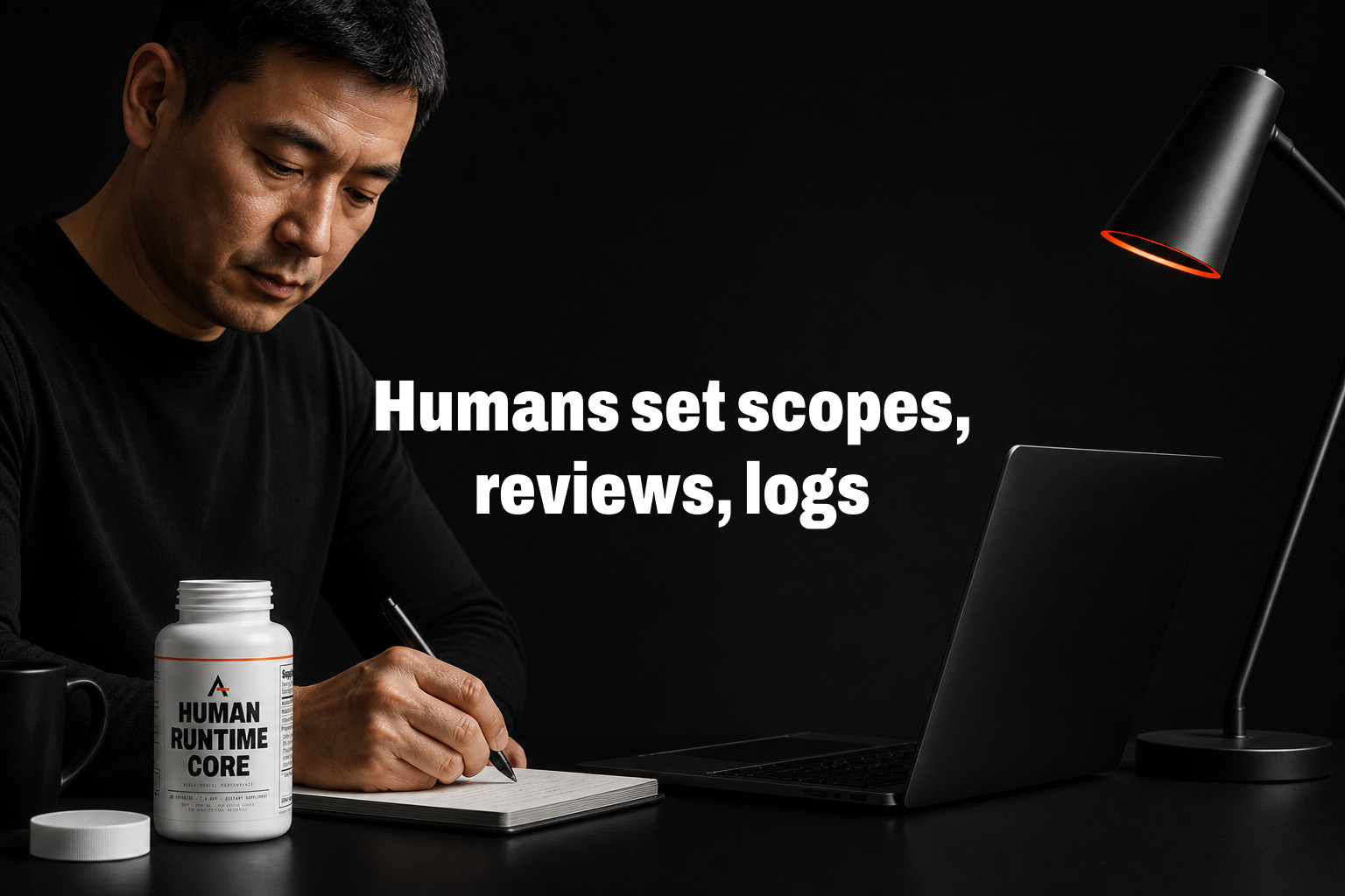 Humans set scopes, reviews, logs. Permission gates around money, credentials, and the open web — This week, decide in writing what an agent cannot do without review: money movement, credential use, and open-web actions